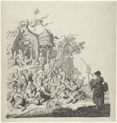 Groupe de Roms près d