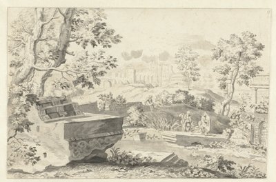 Paysage avec ruines antiques - Gerrit Grasdorp (possibly)