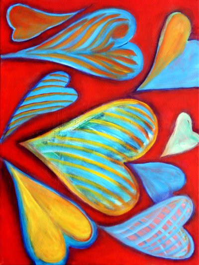 G Hearts 15, 2016 (acrylique sur toile) - Gerrit Greve