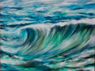 La grande vague, 2022 (acrylique sur toile) - Gerrit Greve
