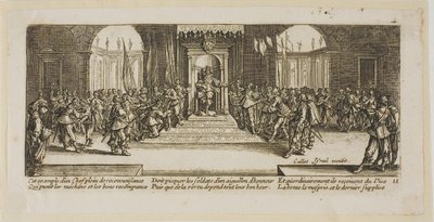 Distribution des récompenses, planche dix-huit de Les grandes misères de la guerre - Gerrit Lucasz van Schagen