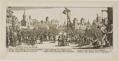 Le Strappado, dixième planche des Grandes Misères de la Guerre - Gerrit Lucasz van Schagen