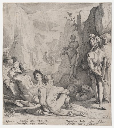 Saint Jean-Baptiste prêchant, 1593 - Gerrit Pietersz Sweelink