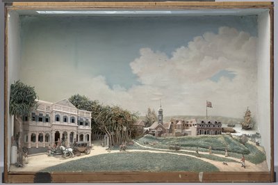 Diorama de la place du Gouvernement à Paramaribo - Gerrit Schouten