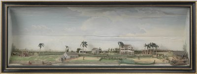 Diorama de la plantation de café et de coton Zeezigt au Suriname - Gerrit Schouten