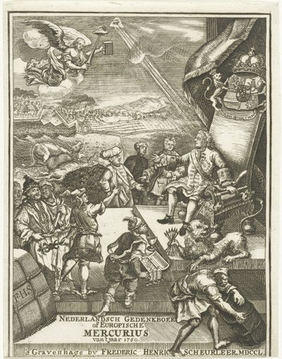 Page de titre pour le Mercure Européen de 1750 - Gerrit Sibersma (possibly)