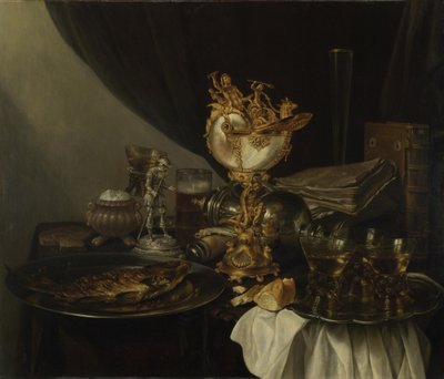 Nature morte avec une coupe de nautile, vers 1645 - Gerrit Willemsz. Heda