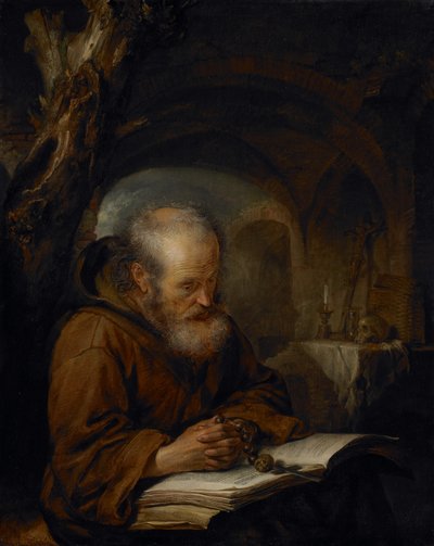 Un ermite priant, 1670 - Gerrit Dou