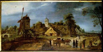 Une rue de village - Gerrit van Honthorst