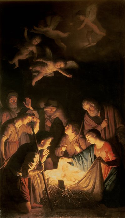 Adoration des bergers - Gerrit van Honthorst