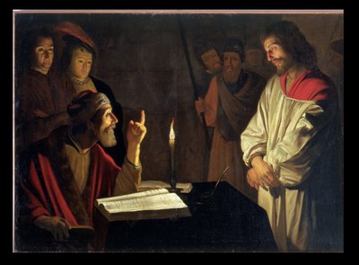 Le Christ devant Caïphe - Gerrit van Honthorst