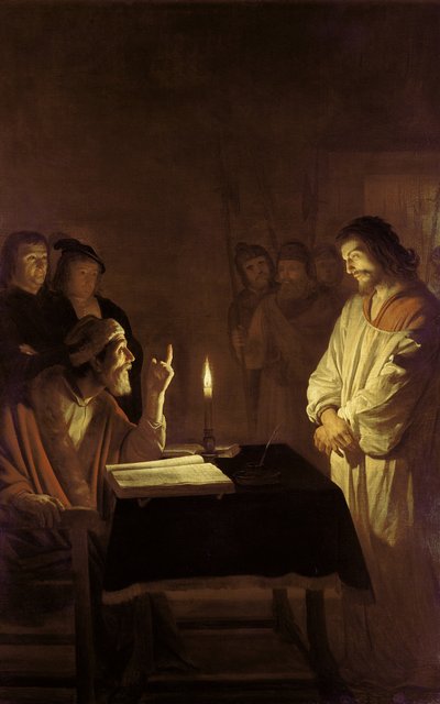 Le Christ devant le grand prêtre, 1617 - Gerrit van Honthorst