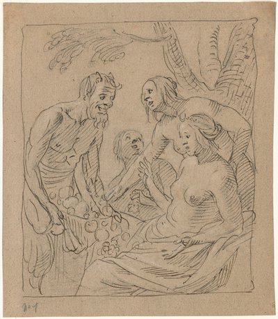 Diane et deux nymphes recevant des cadeaux d