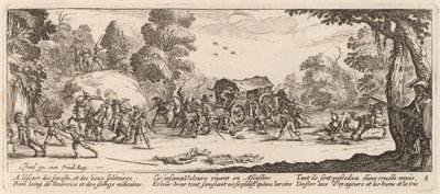 Attaque sur une calèche - Gerrit van Schagen after Jacques Callot