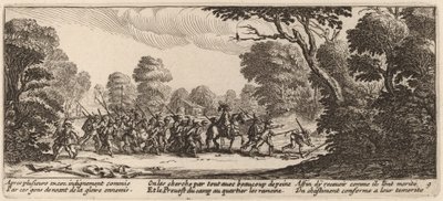 Découverte des soldats criminels - Gerrit van Schagen after Jacques Callot