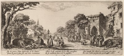 Soldats mourants au bord de la route - Gerrit van Schagen after Jacques Callot