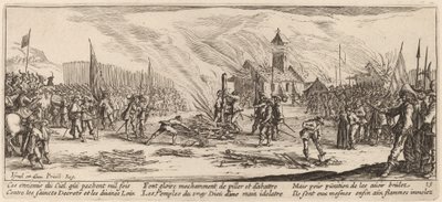 Le bûcher - Gerrit van Schagen after Jacques Callot