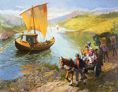 Les vendangeurs du Portugal (gouache sur papier) - Gerritt Vandersyde