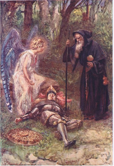 "Voici cette vue lourde, toi révérend Sire", Histoires de la Reine des Fées publiées par George Harrap and Company - Gertrude E. Demain (after) Hammond