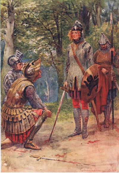 Britomart et Artegall, Histoires de la Reine des Fées publiées par George Harrap and Company - Gertrude E. Demain (after) Hammond