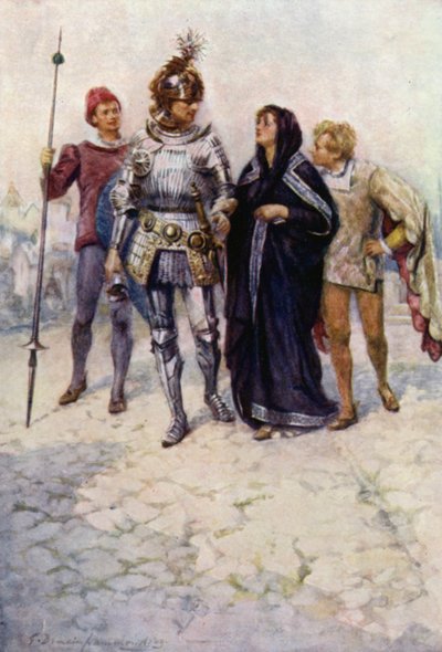 Le Prince Arthur conduit Belge et ses fils au château - Gertrude E. Demain (after) Hammond