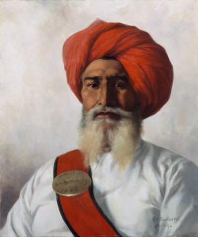 Ganda Singh, un chaprassee sikh de la fête topographique No.14 du Col Wilmer, 1894 - Gertrude Ellen Burrard