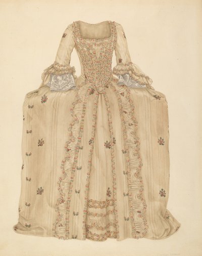 Robe en soie brochée, vers 1939 - Gertrude Lemberg