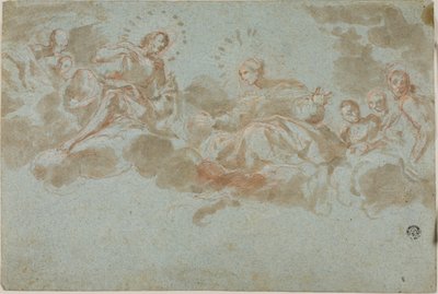 Le Christ et la Vierge en gloire - Giacinto Brandi