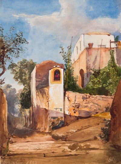 Sanctuaire de Bord de Route, avec ajouts du Prince Luigi Maria di Borbone, 13 juin 1853 - Giacinto Gigante