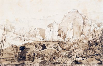 Temple de Diane à Baia, c.1844 - Giacinto Gigante