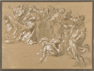 La découverte de la coupe dans le sac de Benjamin (?) - Giacinto Gimignani