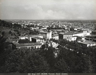 Panorama de Bologne avec quelques usines et une colline - Giacomo Brogi