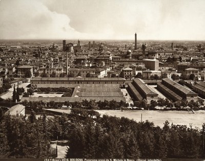 Panorama de la ville de Bologne : vue depuis San Michele in Bosco - Giacomo Brogi
