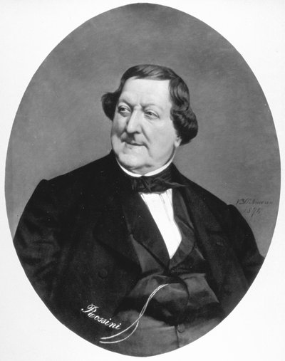 Portrait du compositeur Gioacchino Rossini, œuvre du peintre Vito D