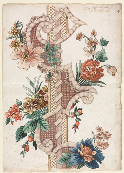 Bande florale décorative verticale - Giacomo Cavenezia