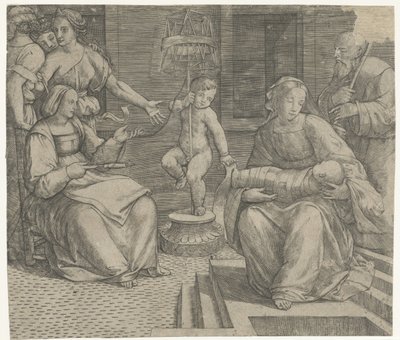Sainte Famille avec Élisabeth et Jean-Baptiste - Giacomo Francia