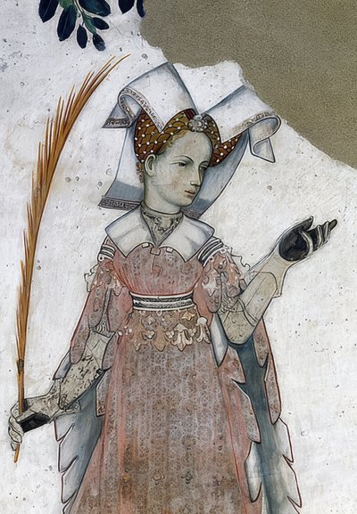 Marguerite de Roussy, épouse de Tommaso III, en Teuca (détail) - Giacomo Jaquerio