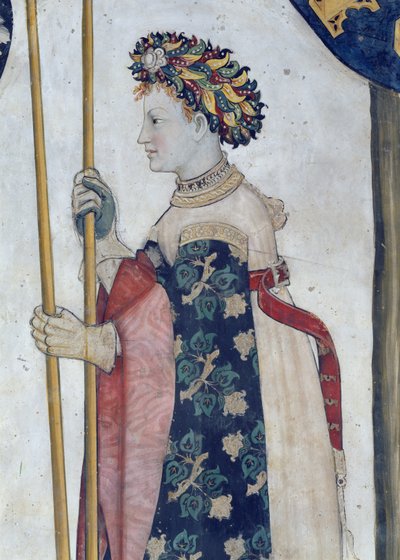 Les Neuf Preux et les Neuf Preuses, détail de Sémiramis, 1418-30 - Giacomo Jaquerio