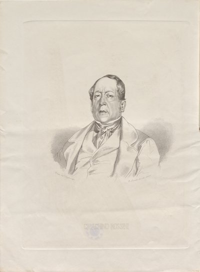 Portrait du compositeur Gioachino Antonio Rossini, 1852 - Giacomo Luzzati
