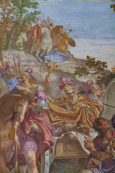 Alexandre le Grand couvrant le cadavre de Darius avec un manteau - Giambattista (1526 78) Zelotti
