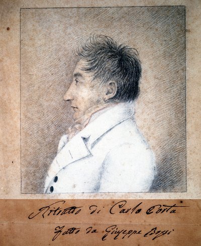Portrait de Carlo Porta (1775 - 1821) par G. Bassi. - Giambattista Bassi