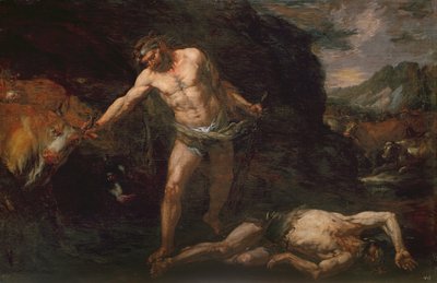 Hercule tue le géant Cacus et récupère le bétail de Géryon - Giambattista Langetti