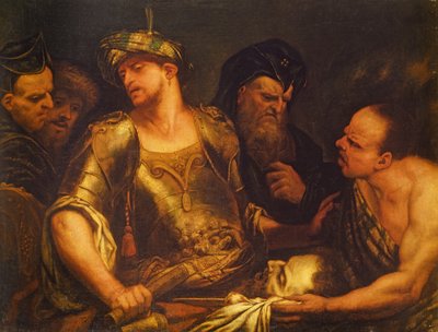Le bourreau présente la tête de Saint Jean-Baptiste au roi Hérode - Giambattista Langetti