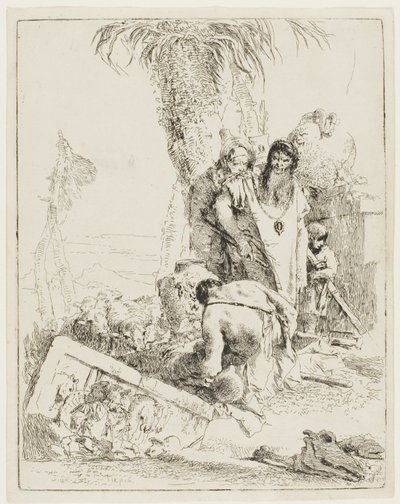 Un berger avec deux magiciens, de Scherzi - Giambattista Tiepolo