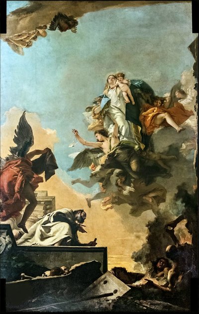 Notre-Dame du Carmel donnant le scapulaire à Saint Simon Stock, 1749 - Giambattista Tiepolo