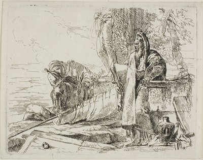 Philosophe debout et deux autres figures, de Capricci - Giambattista Tiepolo