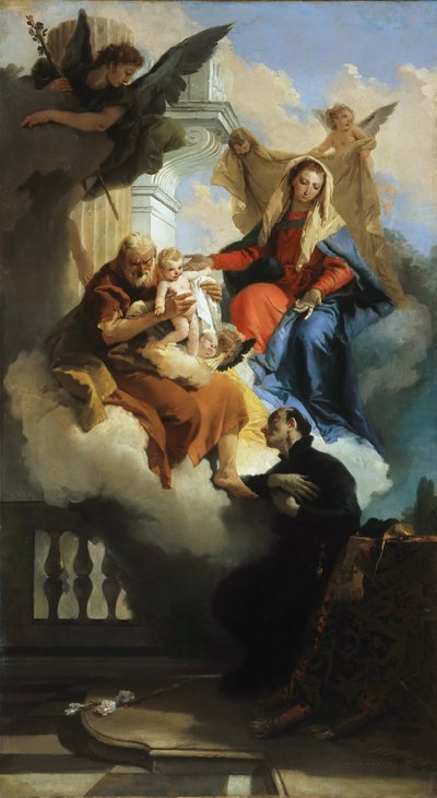 La Sainte Famille apparaissant en vision à Saint Cajetan, vers 1735 - Giambattista Tiepolo
