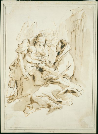 La Sainte Famille, Saint Joseph avec un livre - Giambattista Tiepolo