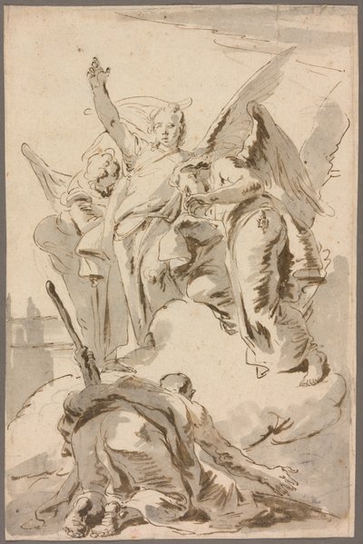 Trois anges apparaissant à Abraham - Giambattista Tiepolo