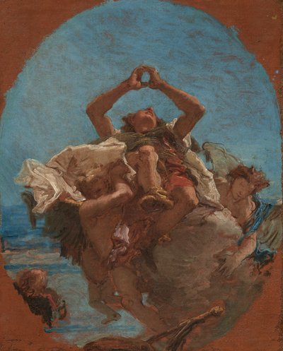 Saint Roch porté au ciel par des anges, vers 1735-1745 (huile sur toile) - Giambattista & Tiepolo Giandomenico (1727-1804) Tiepolo